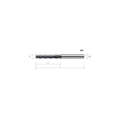 HPMT SE 30 ENDMILL EKSTRA PANJANG, 4 FLUTE 810