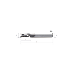 HPMT AL SE ENDMILLS, 2 FLUTES G49