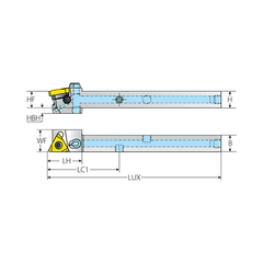VARGUS External Thread Turning Toolholder Standard ALCS