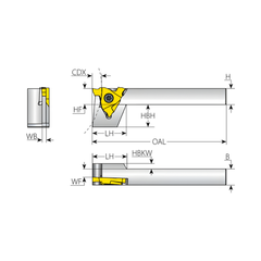 VARGUS Groove Turning GrooVical 29 Square Holders GVNER