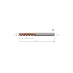 HPMT SE 60 ENDMILL EKSTRA PANJANG, 4 FLUTE A37