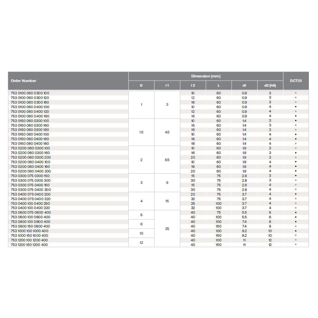 HPMT SE GR MINIATURE ENDMILLS WITH LONG NECK, 2 FLUTES 753