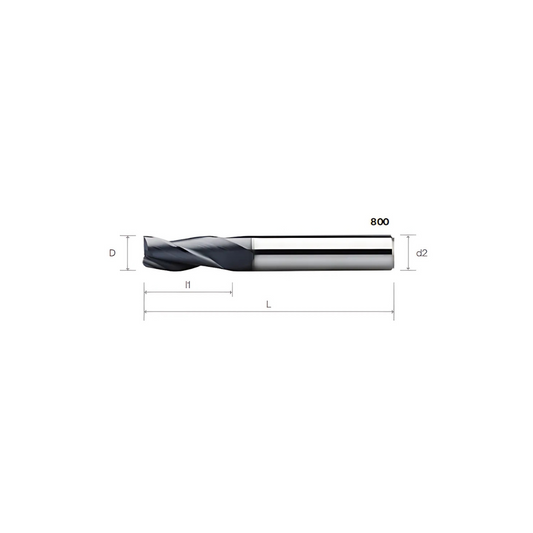 HPMT SE 30 ENDMILLS, 3 FLUTES 800