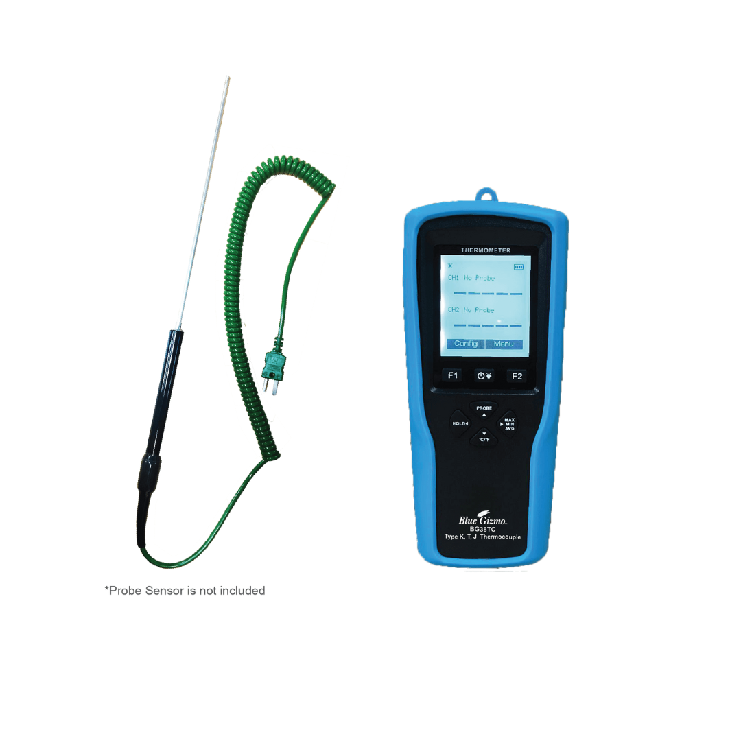 BLUE GIZMO Dual Channel Thermocouple Data Logger BG38TC