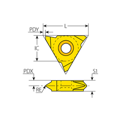 VARGUS Threading External Thread Turning Inserts Slim Throat
