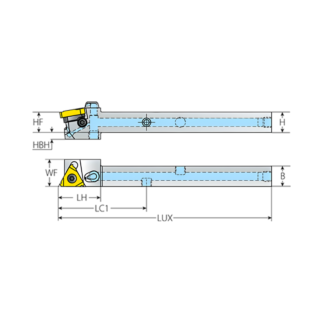 VARGUS External Thread Turning Toolholder Standard ALCS