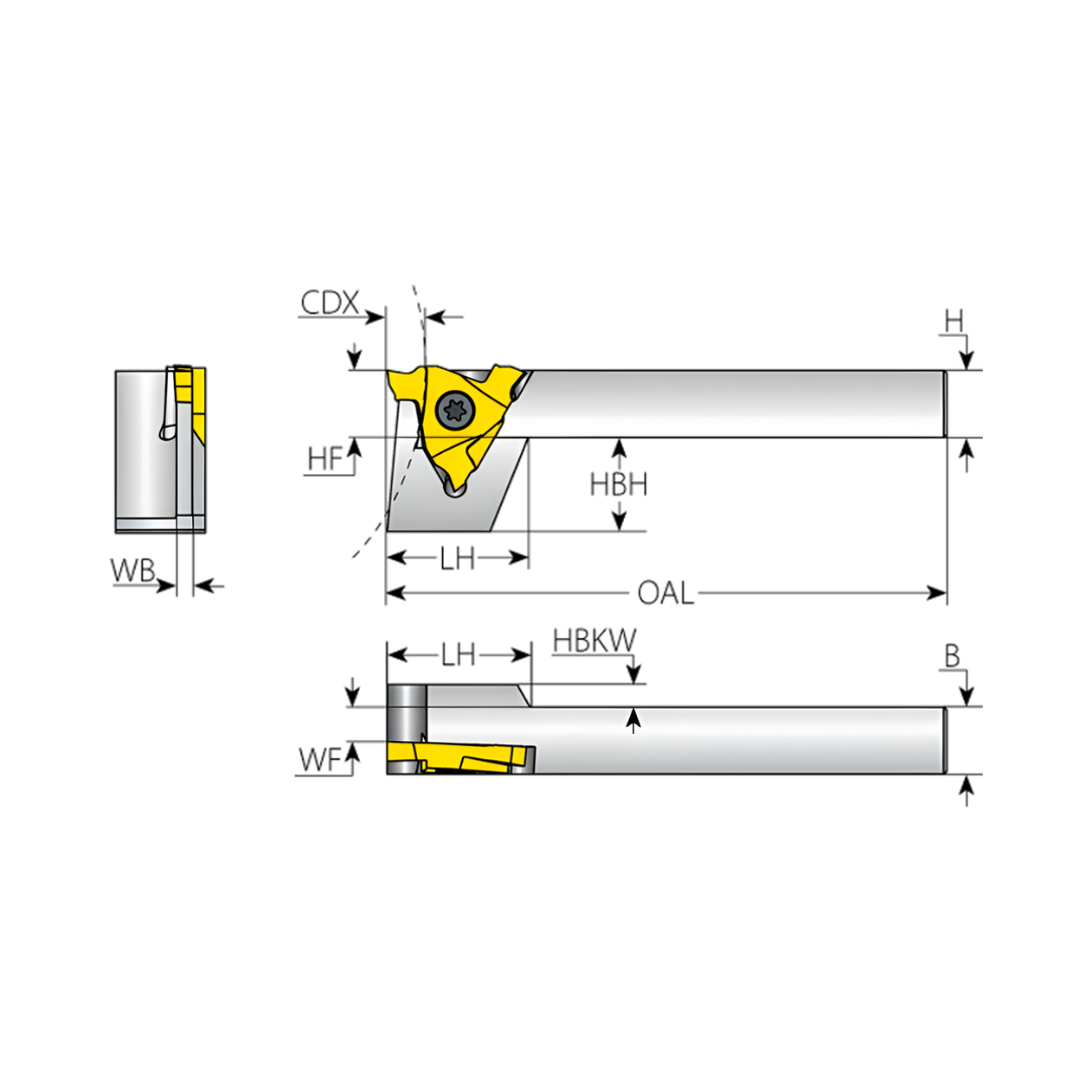 VARGUS Groove Turning GrooVical 29 Square Holders GVNER