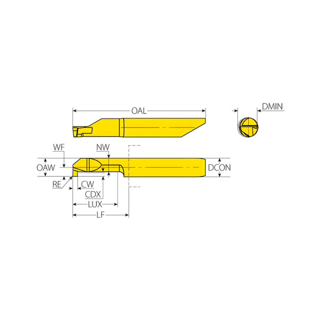 VARGUS Grooving micrOscope Inserts Square Grooving with Chip Breaker