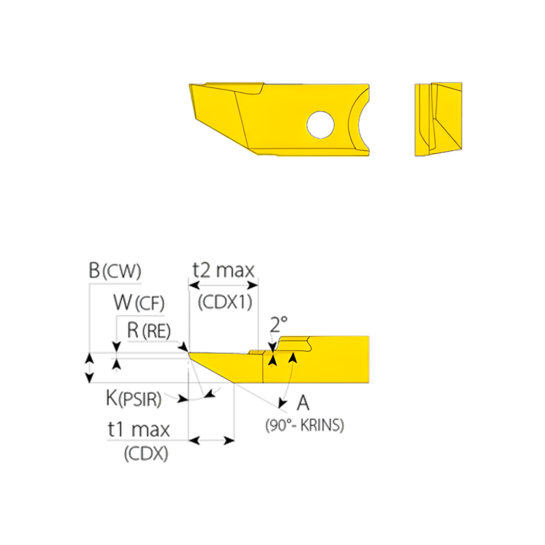 VARGUS Back Turning Inserts ST-CUT 85 Groove